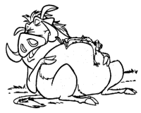 A coloring page of the lion king